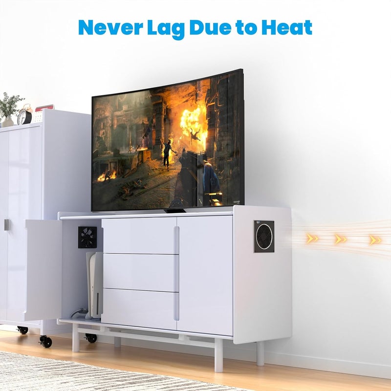 AITECAC 6 Inch Media Cabinet Exhaust Fan with Controller, Quiet Cooling Fan System, Suit for Media Console, Entertainment Center, Router Cabinet - Image 3
